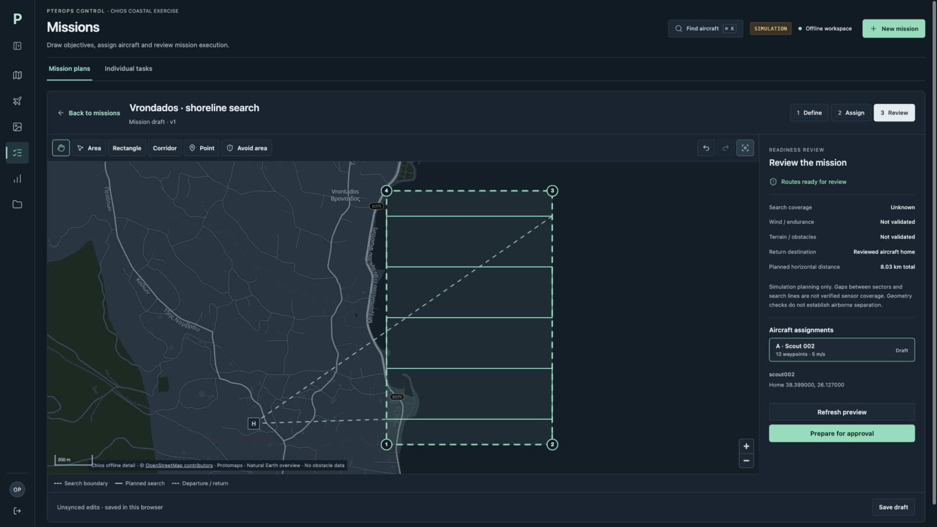 Pterops Control interface: Review before release.
